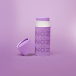 Load image into Gallery viewer, Nöz sunscreen tube with the lid off in shade purple.
